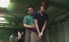 Subtitled Japanese golf swing erection demonstration