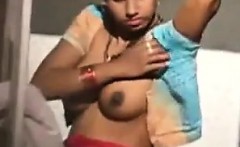 Third World Chick Washing Her Body Outside