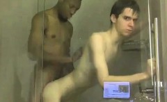 Interracial Twink Couple Shower Sex