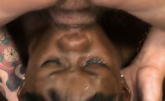 Black Slut Chocolate Haze Gets Her Mouth Fucked