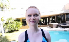CFNMTEEN - Pale Ginger Teen Fucked By Swimming Coach