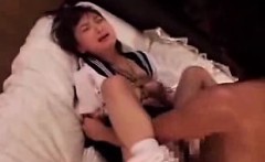 Pretty Japanese schoolgirl gets tied up and pounded rough o