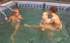 Three Irish Teenies In The Pool