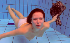 Matrosova hot ginger pussy in the pool