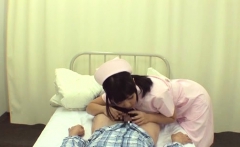 Slim Asia Nurse Knows Proper Skills With A Huge Schlong