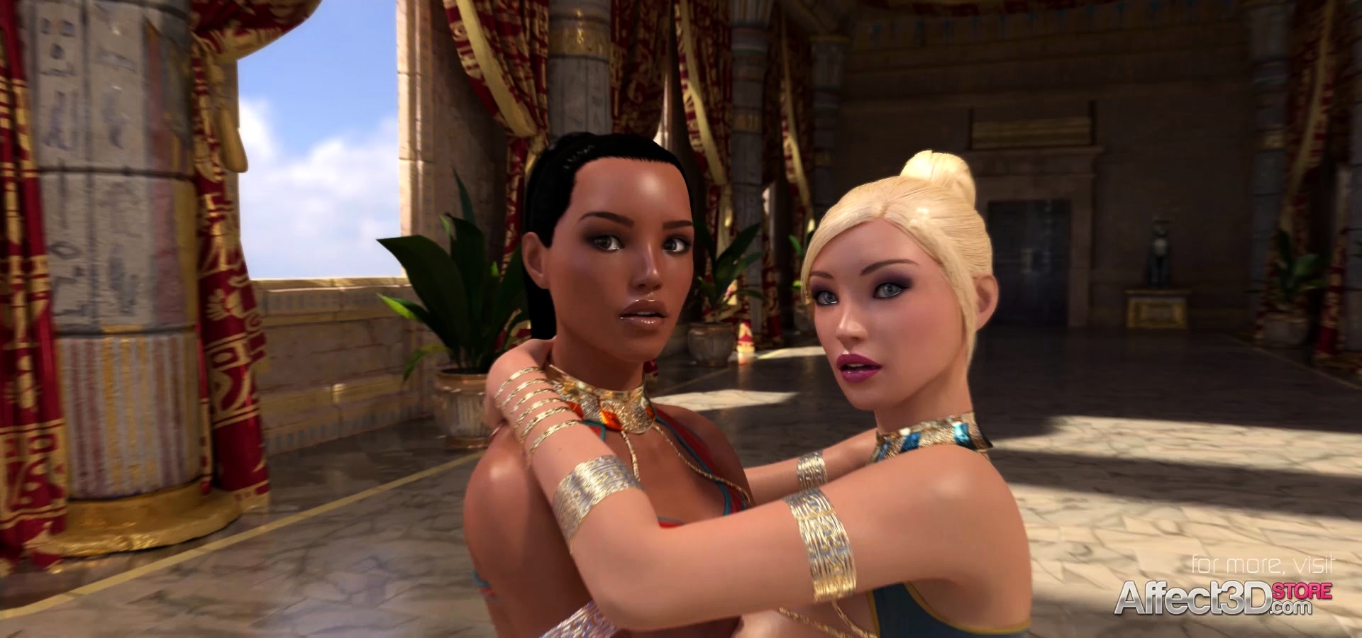 Lesbian Futanari Threesome Adventure Animation In Egypt at Nuvid