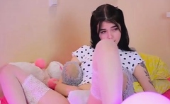 Sweet Cat head to toe stockings filled porn toy solo mov