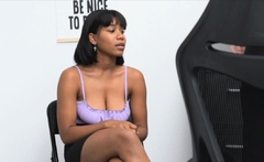 Busty Ebony Teen Thief Ends Up On Officers Cock