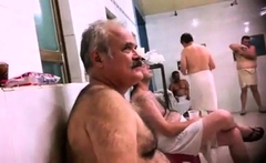 Str8 Spy Pakistani Daddy In Public Bath