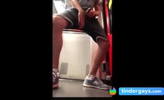 Exhibition Twink Jerks Off In A Train