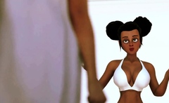 Ebony Hotties Locker Room Fucking - 3D Hentai (ENG Voices)