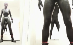 Tallatex 43 Skintight Rubber Boy after running in latex suit