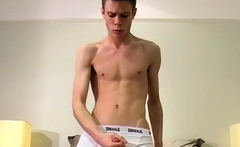Sexy abs stud Callum moans from pleasure while jerking solo