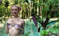 Blonde teen Sierras first erotic masturbation video