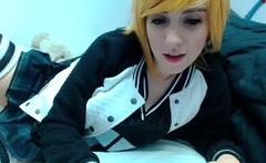 Redhead Teen In Stockings Webcam Toying