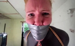 Blond slave BDSM mistress fetish session