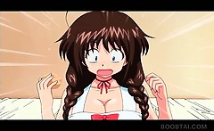 Hentai Scene With Busty Girl Getting Tit And Mouth Fucked